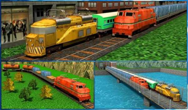 Euro Train Driving Cargo 3D screenshot 1