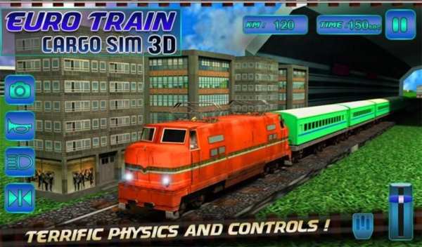 Euro Train Driving Cargo 3D screenshot 7