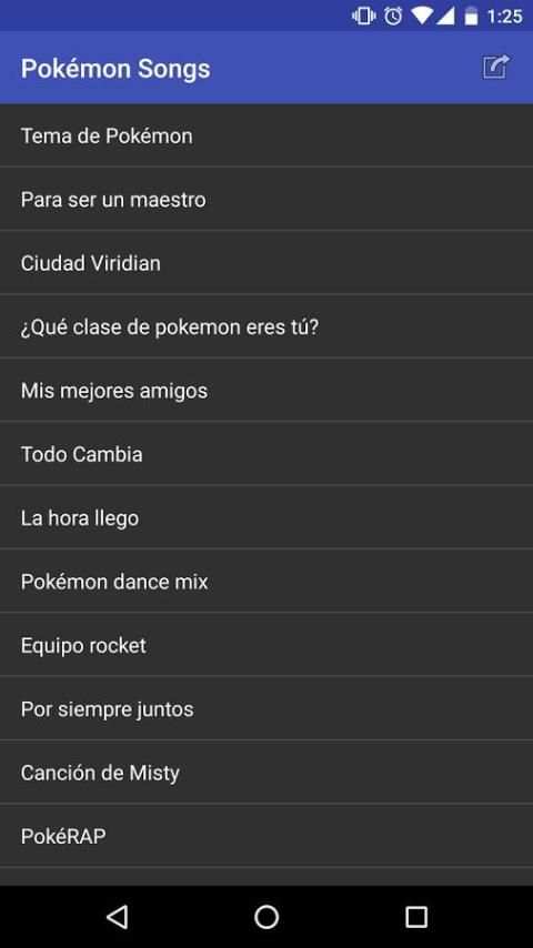Pokémon Songs screenshot 1