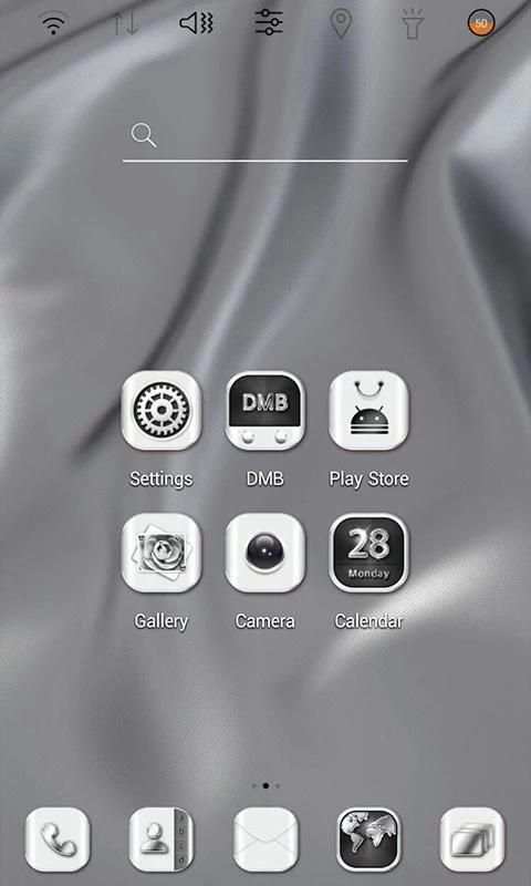 HD Silver Wallpaper theme 5 تصوير الشاشة