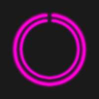 Pink C-Circle Neon Clock on 9Apps