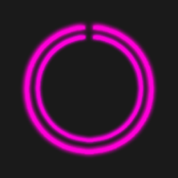 ikon Pink C-Circle Neon Clock