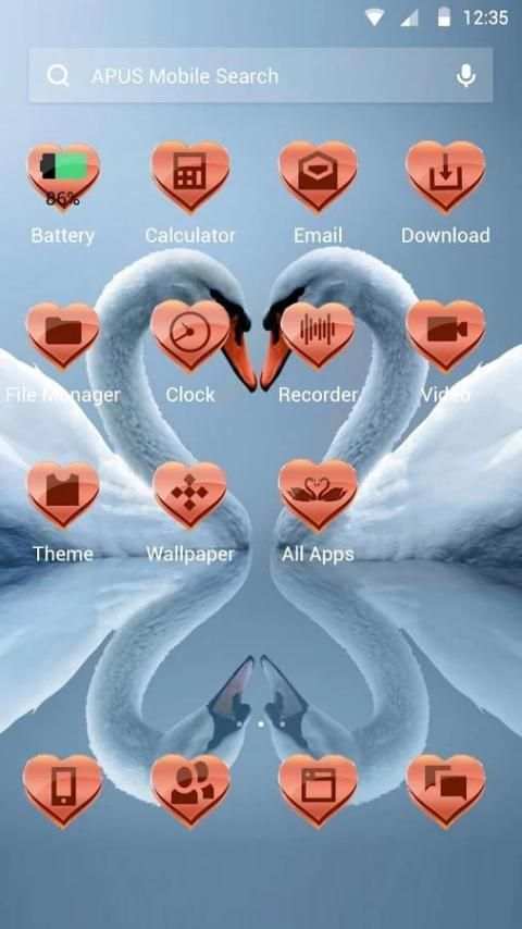 Beautiful swan theme for APUS screenshot 2