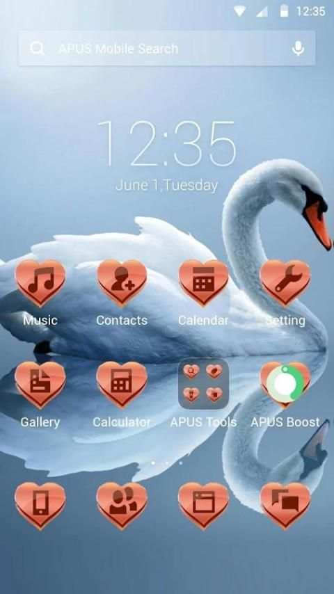 Beautiful swan theme for APUS screenshot 3