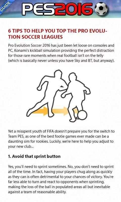 Guide for PES2016 screenshot 1