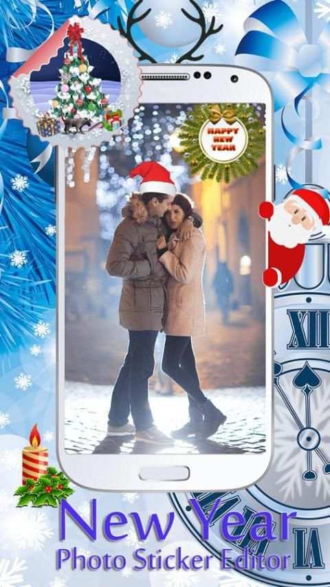 New Year Photo Sticker Editor screenshot 1