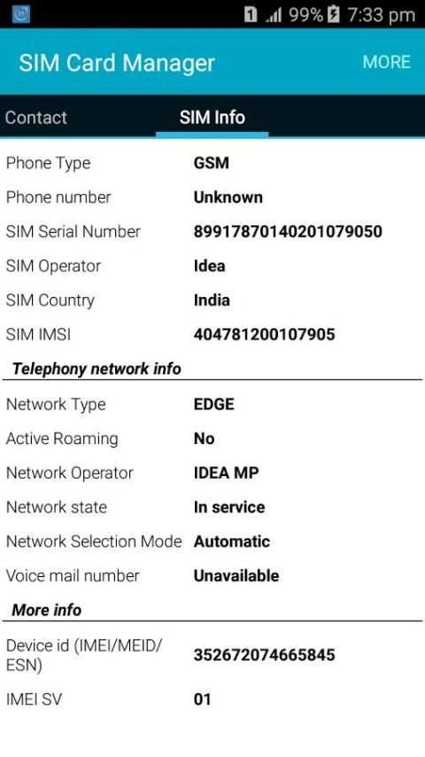 SIM Card Manager скриншот 4