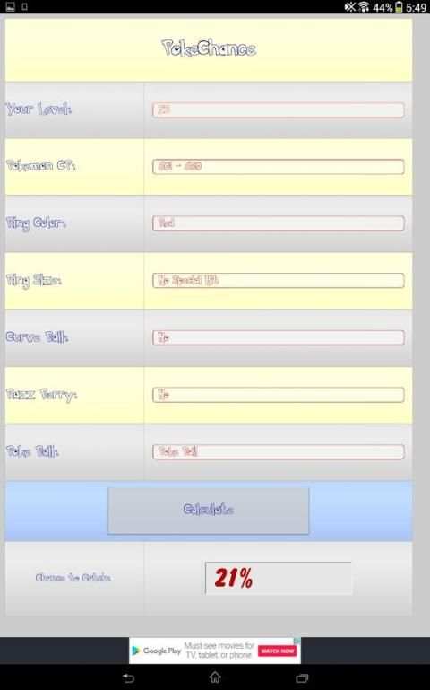 PokeChance for Pokemon Go screenshot 2