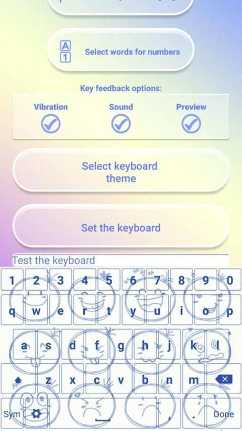 Sketch Keyboard with Emoticons screenshot 4