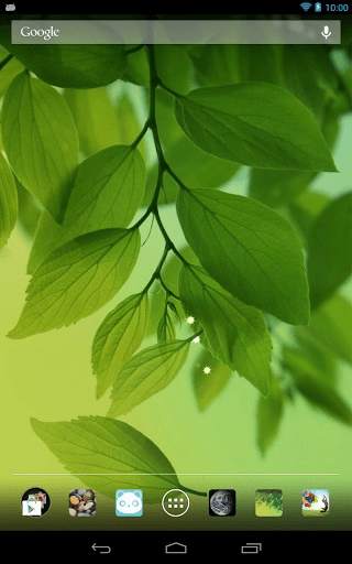 Galaxy S4 Зеленые листья screenshot 2
