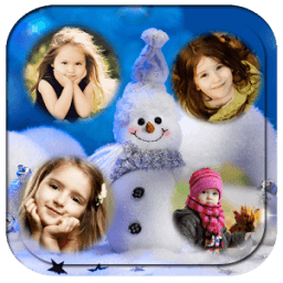 Christmas photo collage أيقونة