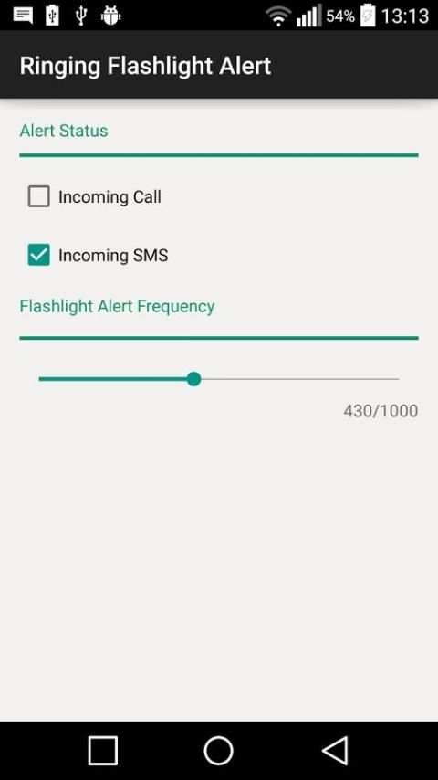 Ringing Flashlight Alert скриншот 1