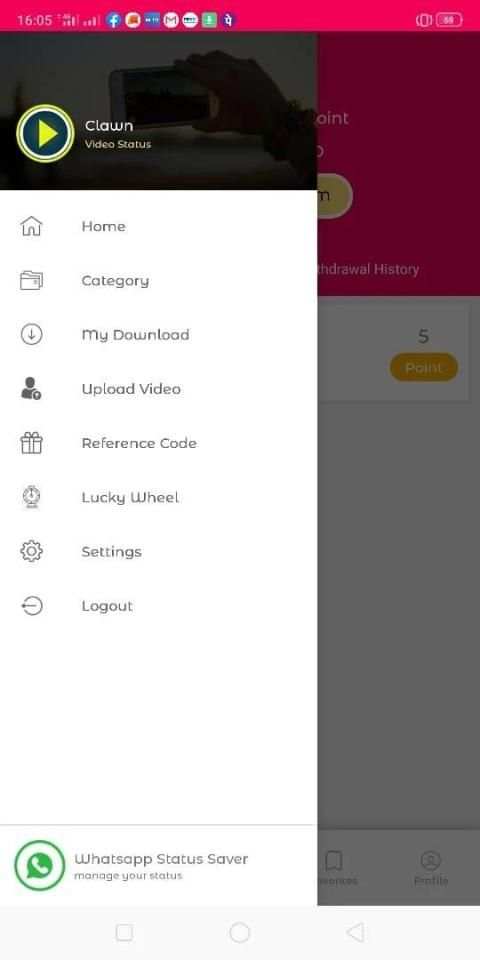 Clawn - Your New Status Videos Share and Download screenshot 1