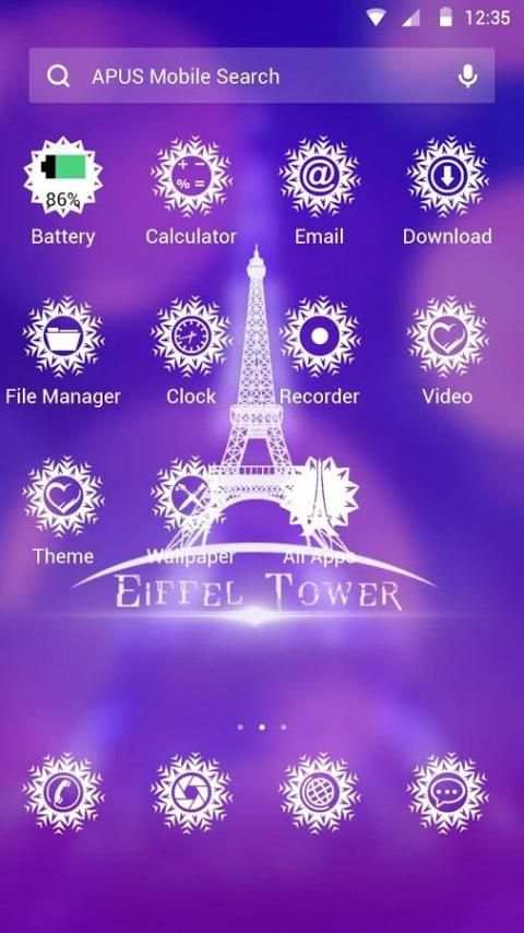Eiffel Romance theme for APUS screenshot 2