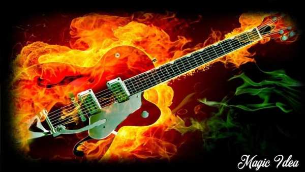 Fire Guitar Wallpaper screenshot 2