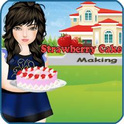 Strawberry Cake Making