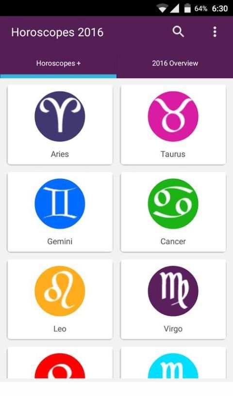 Horoscopes 2016 6 تصوير الشاشة