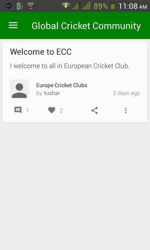 Global Cricket Community स्क्रीनशॉट 1