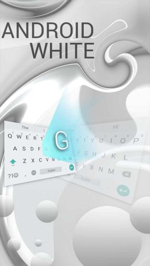 Pearl White Android Keyboard स्क्रीनशॉट 2