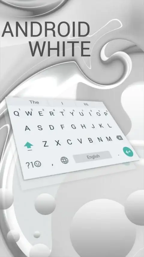 Pearl White Android Keyboard screenshot 3