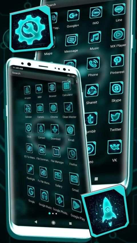 Technology Launcher Theme स्क्रीनशॉट 2