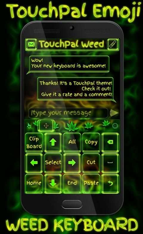 TouchPal Emoji Weed Theme screenshot 4
