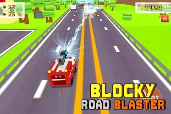 Blocky Road Blaster -Wild Race स्क्रीनशॉट 14