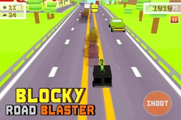 Blocky Road Blaster -Wild Race स्क्रीनशॉट 13