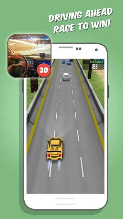 3D Car Racing - Traffic Rush 3 تصوير الشاشة