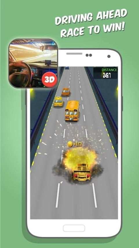 3D Car Racing - Traffic Rush screenshot 1