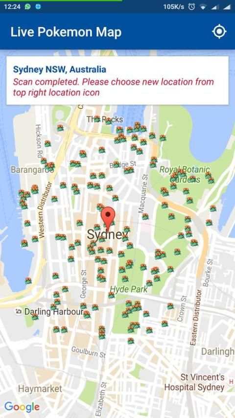 Live Pokemon Map скриншот 1