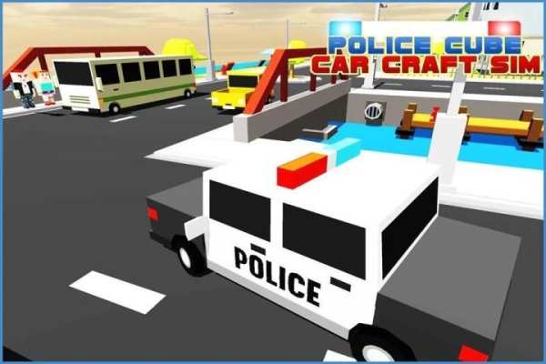 Police Car Craft Cube 3D Sims скриншот 13
