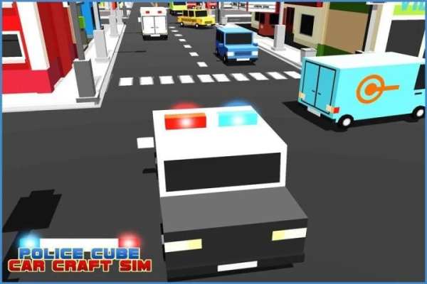 Police Car Craft Cube 3D Sims скриншот 14