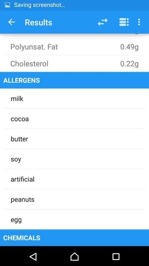 FoodScanner screenshot 2