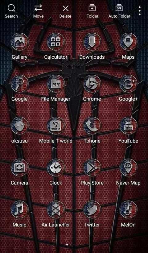 Black Spider Launcher theme screenshot 1