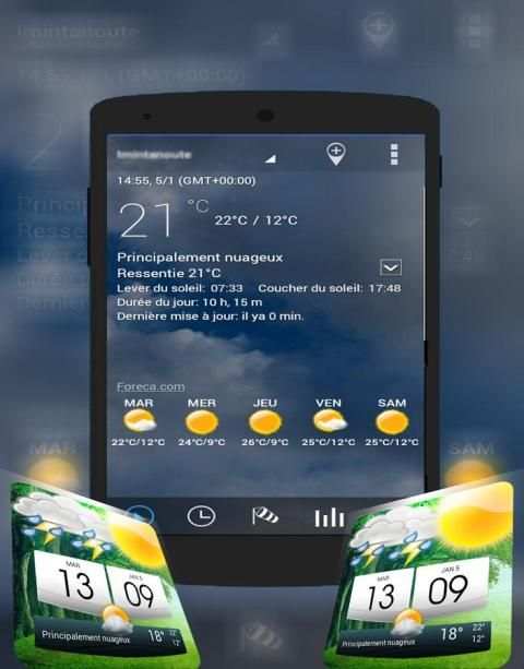 Transparent clock & weather screenshot 6