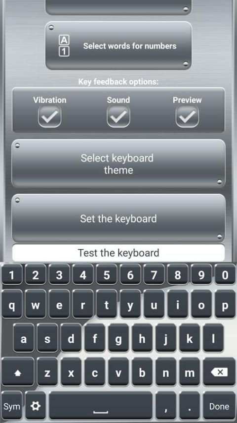 Silver Keyboard with Emojis screenshot 3