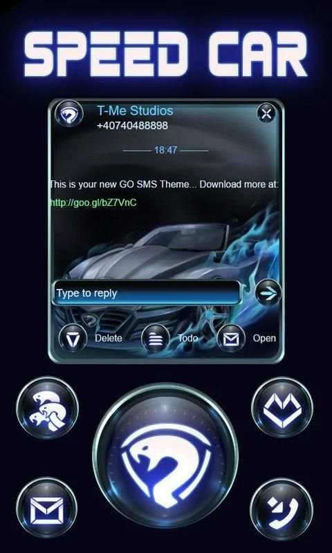 Speed Car GO SMS screenshot 5