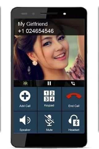 Fake Call Girlfriend Prank स्क्रीनशॉट 1
