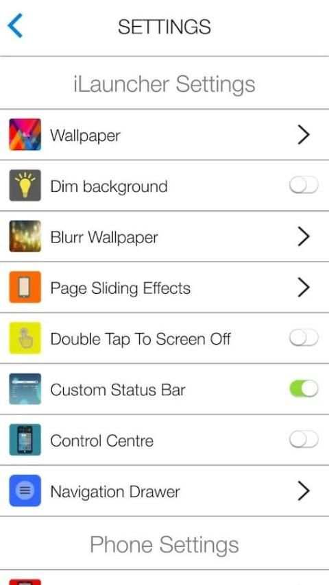 Titan os 9 Launcher I6 tema screenshot 4