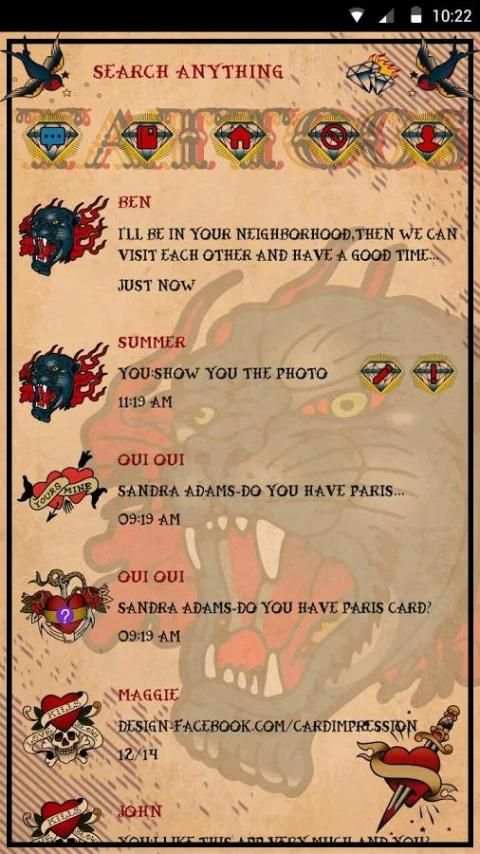 GO SMS PRO TATTOOS THEME screenshot 4