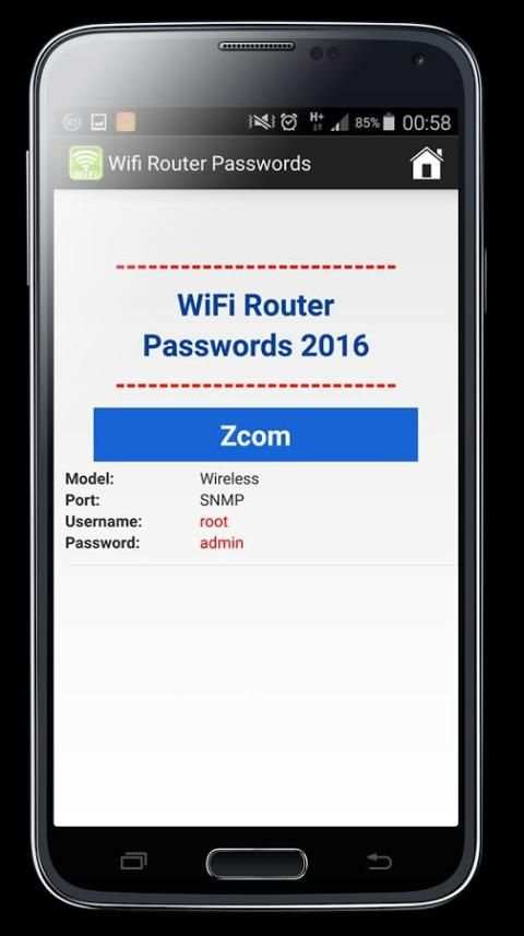 WiFi Router Passwords स्क्रीनशॉट 2