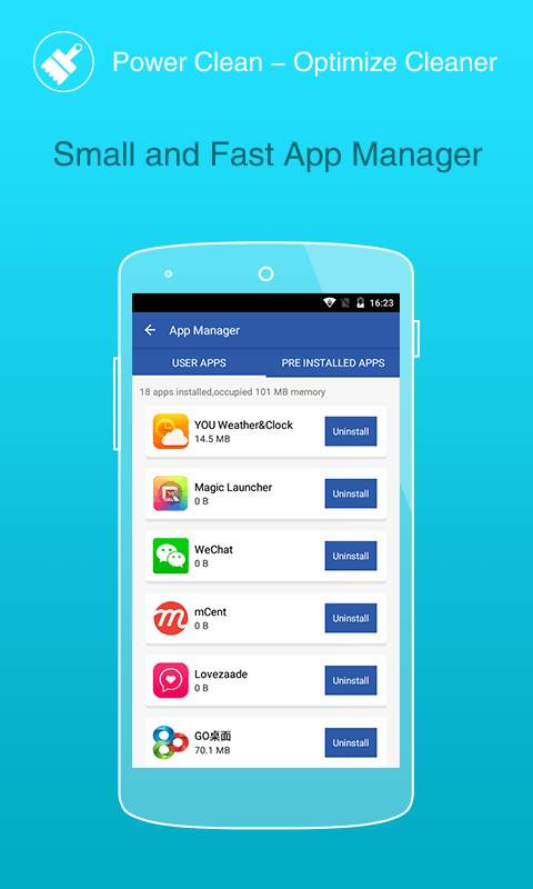 Power Aclean-Optimize Cleaner screenshot 1