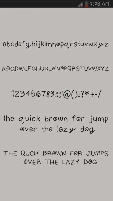 50 Fonts Free Samsung Galaxy скриншот 1