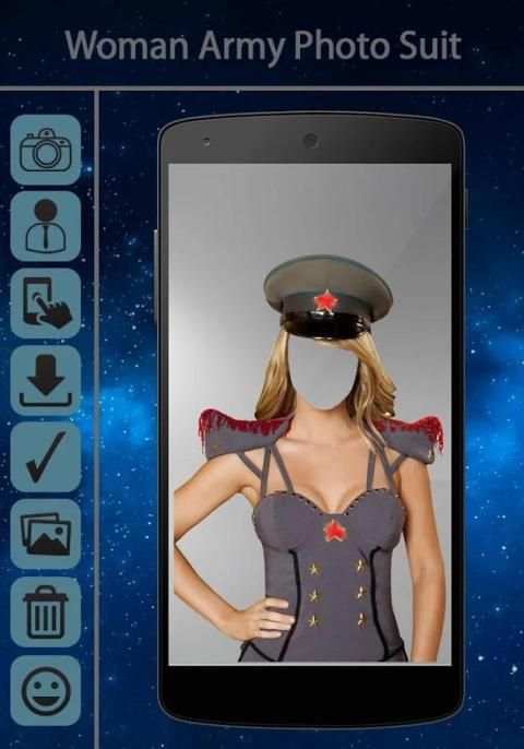 Woman Army Photo Suit screenshot 5