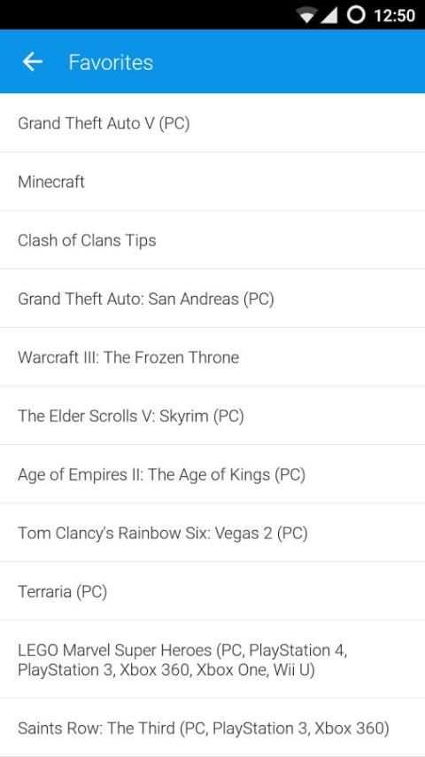 Game Cheats 3 تصوير الشاشة
