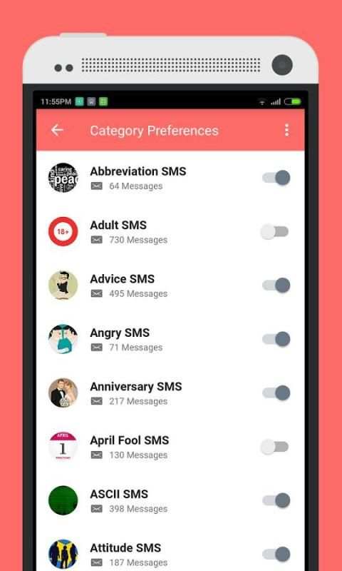 100000+ SMS Messages 11 تصوير الشاشة