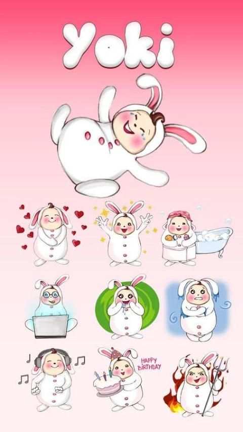 GO Keyboard Yoki Sticker screenshot 2