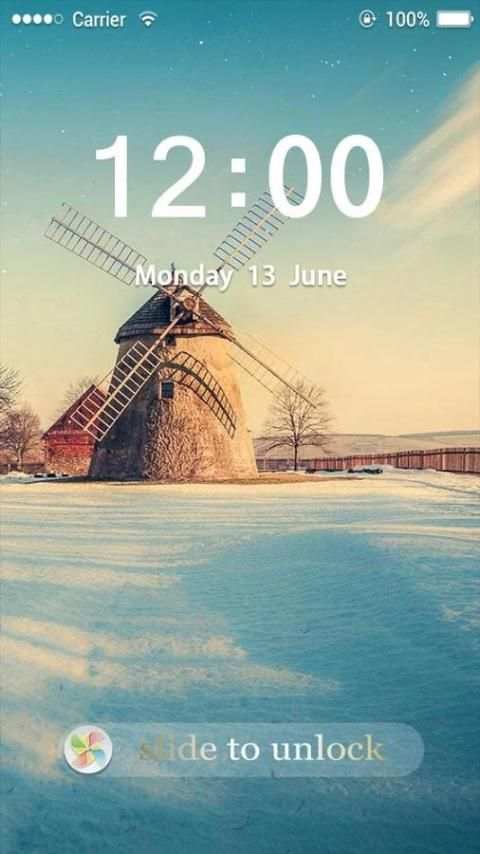 Screen Lock Theme Windmill скриншот 3