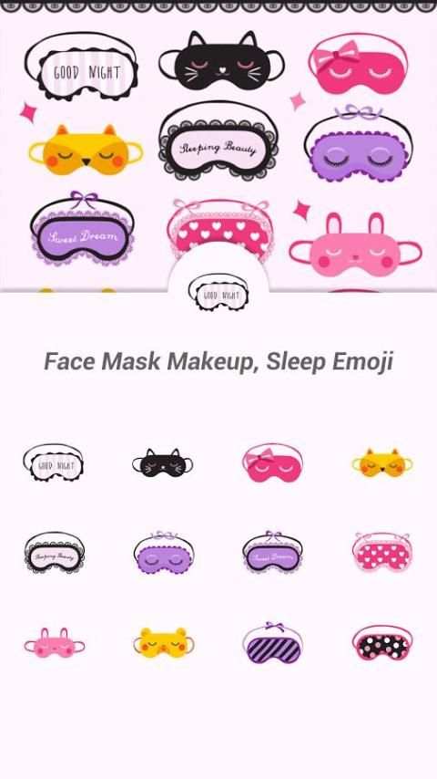 Face Mask Makeup, Sleep Emoji 8 تصوير الشاشة